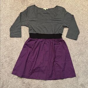 BeBop Charcoal and Violet Casual Kids Dress